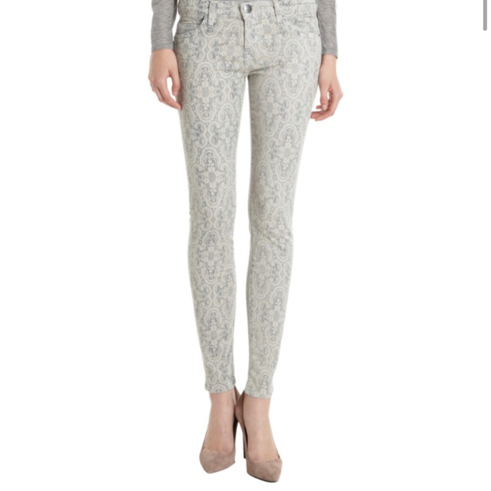 Current/Elliott The Ankle Skinny Light Grey Antique Lace, never worn.
